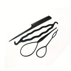 4pcs Hair Accessories Braiding Tools Bun Maker Twist Hair Clips