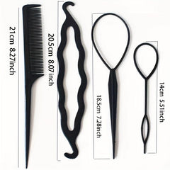 4pcs Hair Accessories Braiding Tools Bun Maker Twist Hair Clips