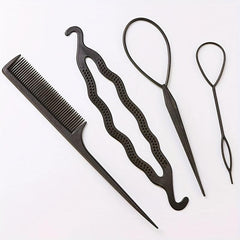 4pcs Hair Accessories Braiding Tools Bun Maker Twist Hair Clips