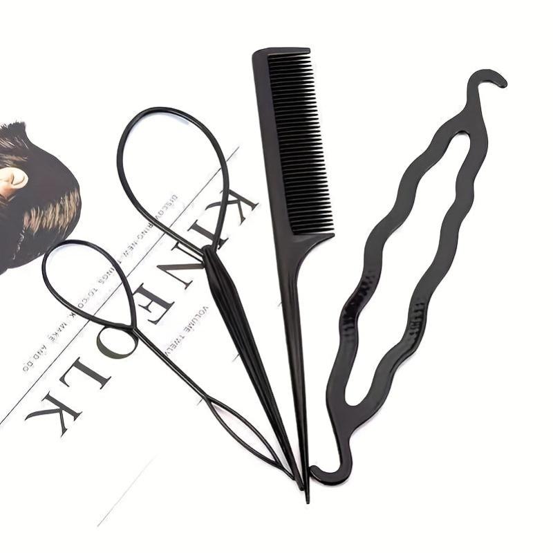 4pcs Hair Accessories Braiding Tools Bun Maker Twist Hair Clips