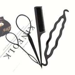 4pcs Hair Accessories Braiding Tools Bun Maker Twist Hair Clips