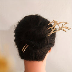 Alloy Bamboo Hairpin Hair Stick Ponytail Holder
