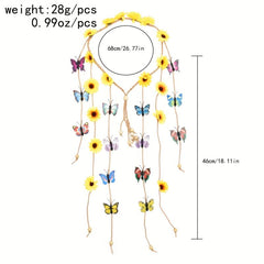 Daisy Flower Butterfly Headband Tassel Hair Bands Hair Accessories