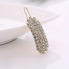 Rhinestone Decor Hair Clip U Shaped Barrette Wedding Accessory