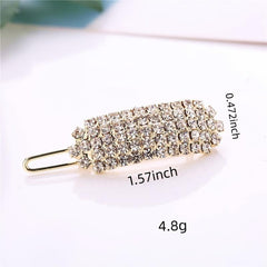 Rhinestone Decor Hair Clip U Shaped Barrette Wedding Accessory