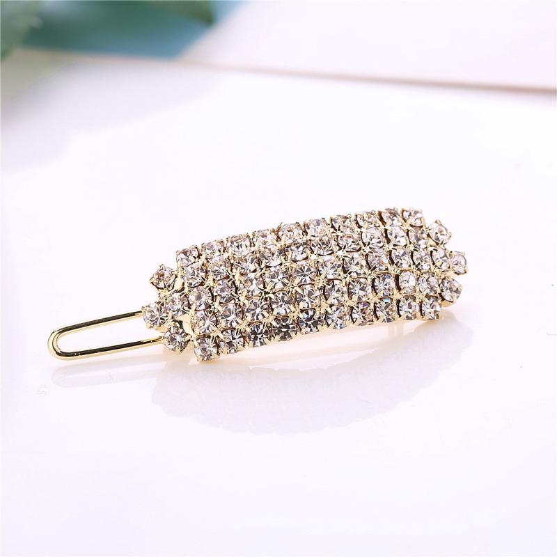Rhinestone Decor Hair Clip U Shaped Barrette Wedding Accessory