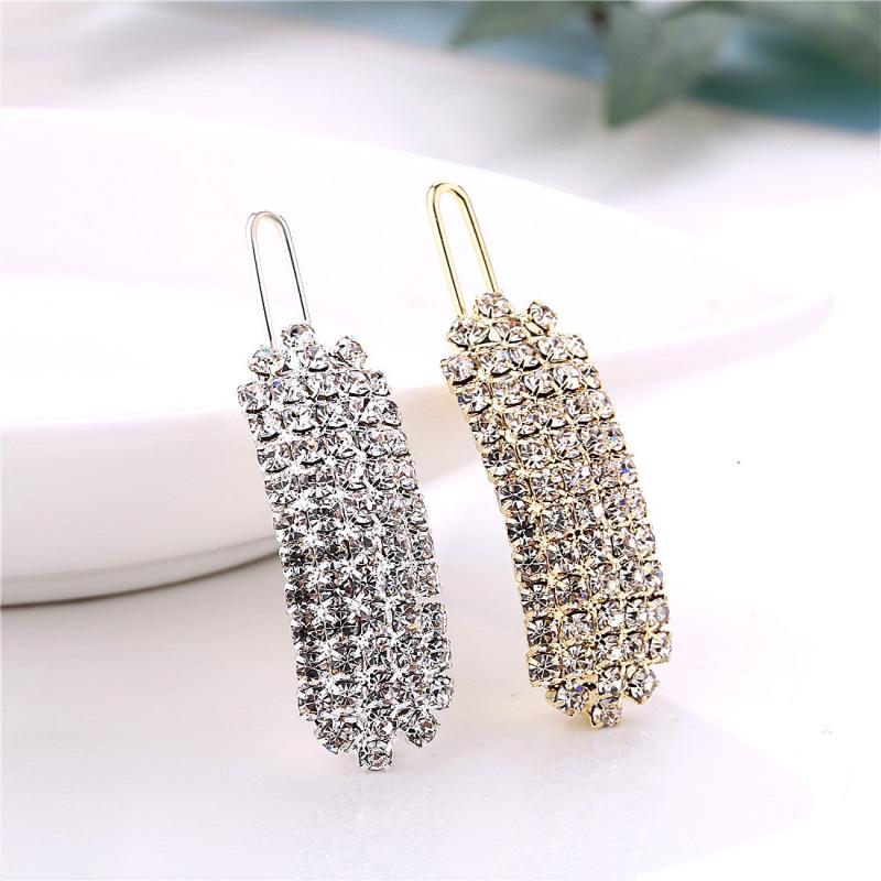 Rhinestone Decor Hair Clip U Shaped Barrette Wedding Accessory