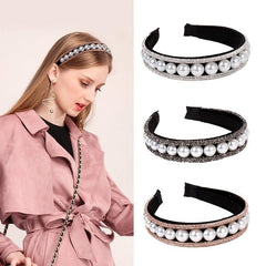 Vintage Faux Pearl Hairband Bridal Wedding Tiara Hair Accessories
