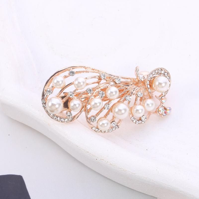 Rhinestone Hair Barrettes Pearl Hair Clips Styling Accessories for Women