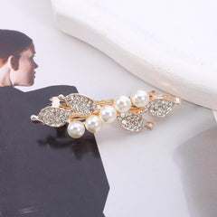 Rhinestone Hair Barrettes Pearl Hair Clips Styling Accessories for Women