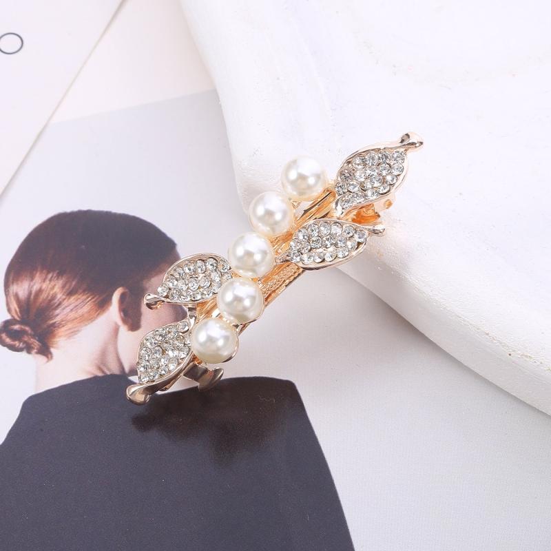 Rhinestone Hair Barrettes Pearl Hair Clips Styling Accessories for Women