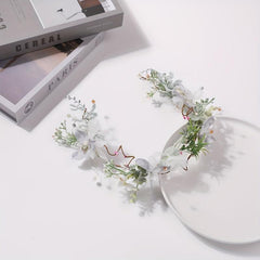 Flower Leaf Head Hoop Garland Headdress for Women Girls Wedding