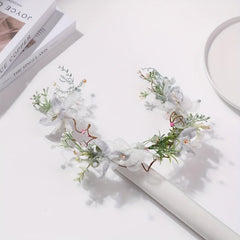 Flower Leaf Head Hoop Garland Headdress for Women Girls Wedding