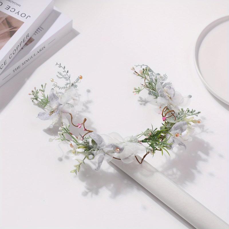 Flower Leaf Head Hoop Garland Headdress for Women Girls Wedding