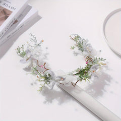 Flower Leaf Head Hoop Garland Headdress for Women Girls Wedding