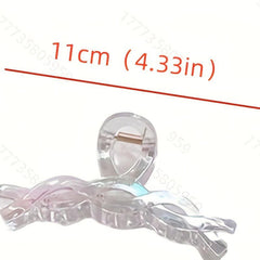 5pcs Holographic Hair Claw Clip Large Shark Claw For Thick Thin Curly Hair