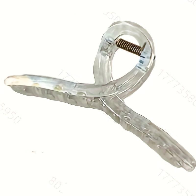 5pcs Holographic Hair Claw Clip Large Shark Claw For Thick Thin Curly Hair