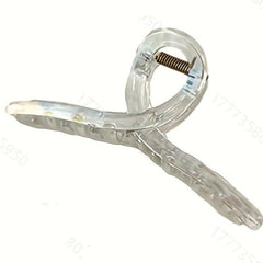 5pcs Holographic Hair Claw Clip Large Shark Claw For Thick Thin Curly Hair