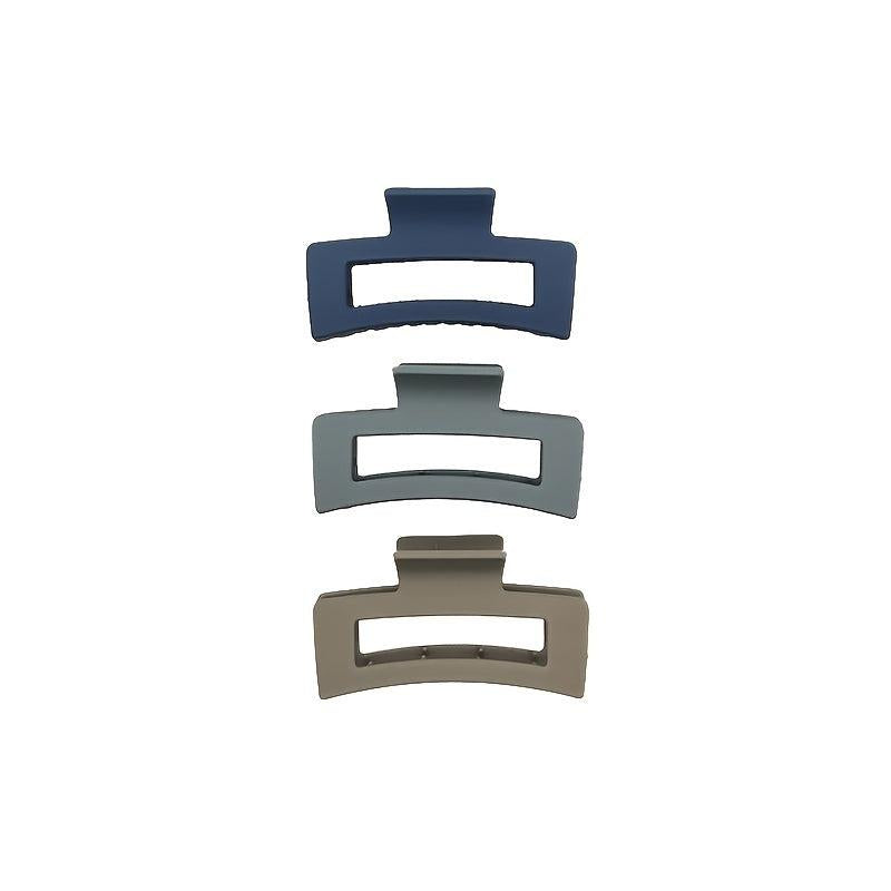 3pcs Large Hollow Hair Claw Nonslip Ponytail Holder Women Girls Shark Claw