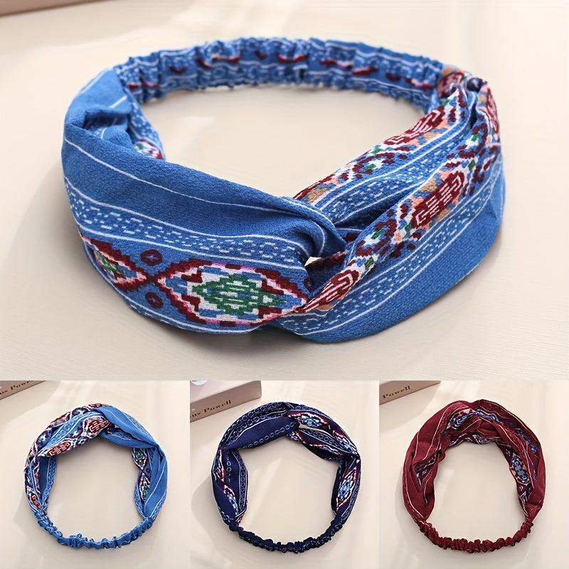 Criss Cross Headband Stretchy Headwear Boho Turban - Daily Workout Hair Accessor