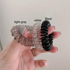 18pcs Small Spiral Hair Tie Elastic No Crease Hair Rope Ponytail Holder