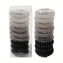 18pcs Small Spiral Hair Tie Elastic No Crease Hair Rope Ponytail Holder