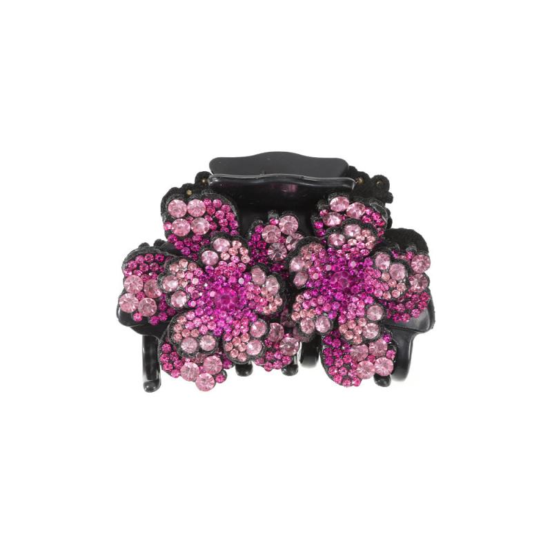 Retro Flower Rhinestone Hair Claw Women's Hair Accessories