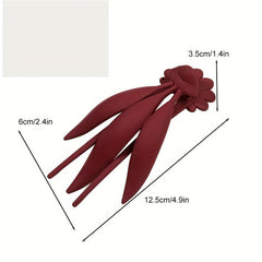 4 Pcs Women French Curved Hair Clip Nonslip Duck Billed Clip Solid Hair Clip