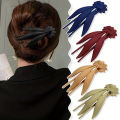 4 Pcs Women French Curved Hair Clip Nonslip Duck Billed Clip Solid Hair Clip