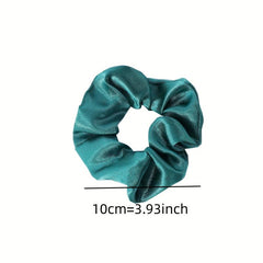 12pcs Crystal Satin Large Scrunchies Hair Rope Ponytail Holder Hair Access