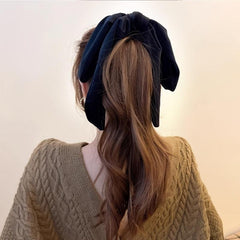 Velvet Bow Hair Rubber Bands Knot Large Hair Tie Ponytail Hair Ropes