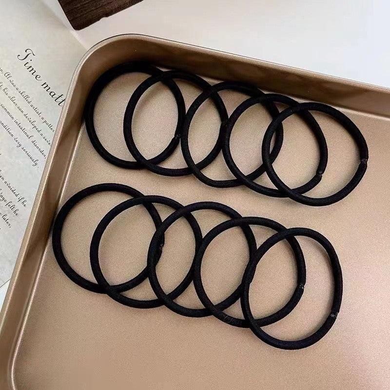 50pcs Hair Tie Elastic Ponytail Hair Rope Rubber Band Basic Accessories