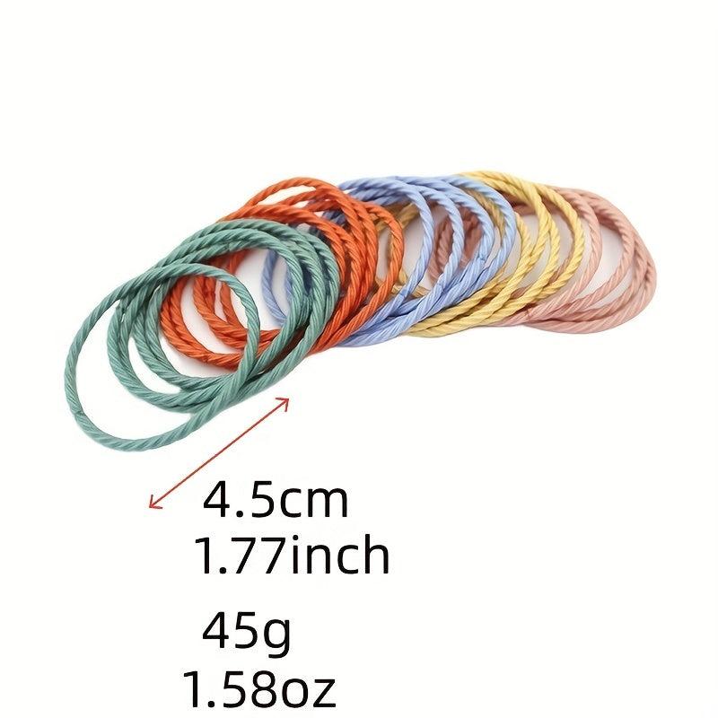 50pcs Hair Tie Elastic Ponytail Hair Rope Rubber Band Basic Accessories