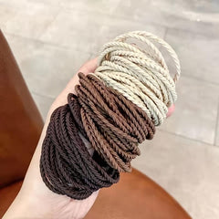 50pcs Hair Tie Elastic Ponytail Hair Rope Rubber Band Basic Accessories