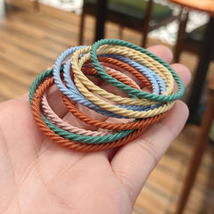 50pcs Hair Tie Elastic Ponytail Hair Rope Rubber Band Basic Accessories