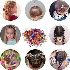 1000pcs Girls Hair Accessories Set with Rubber Bands and Cutter