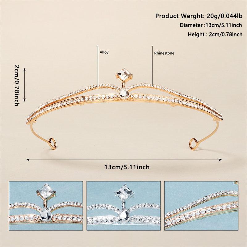 Crystal Crown Wedding Tiara Rhinestone Princess Birthday Tiaras For Women