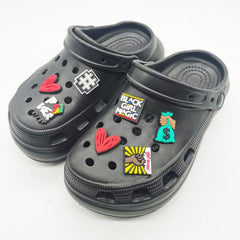 7PCS Set Shoe Charms For Clogs Sandals US Dollars Pattern Pins For Outdoor Holes