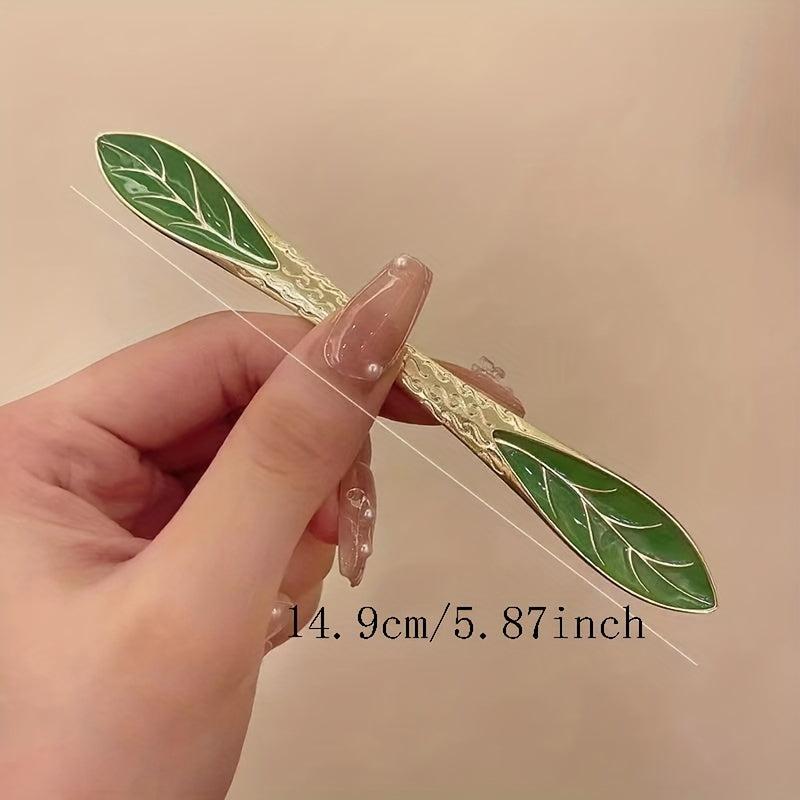 Chinese Green Alloy Hairpin Cheongsam Dress Up Accessories