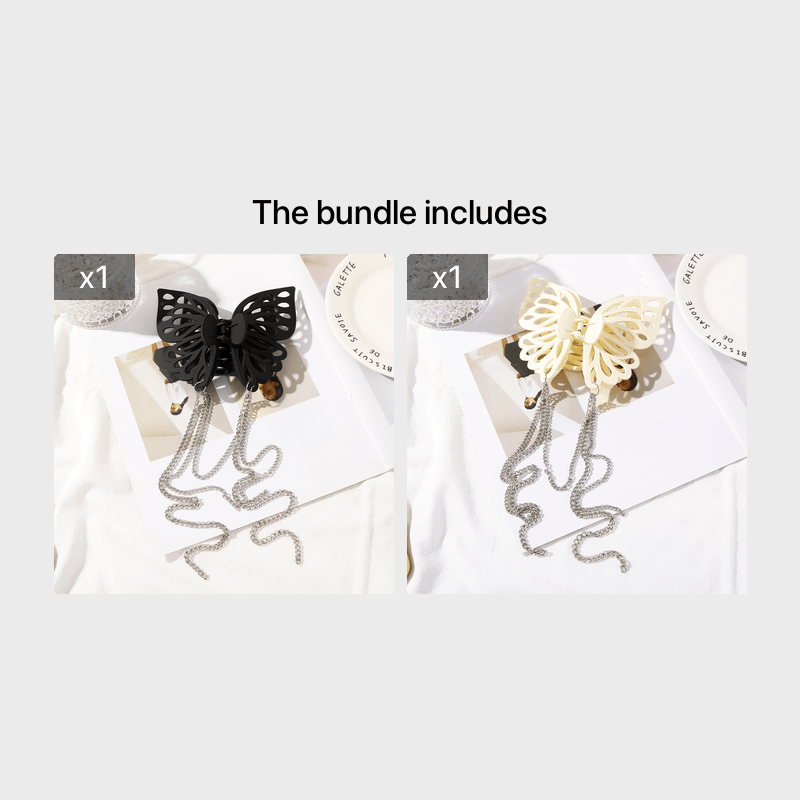 Butterfly Tassel Hair Claw Clip Strong Hold Grip Thick Hair Accessories