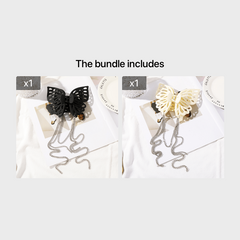 Butterfly Tassel Hair Claw Clip Strong Hold Grip Thick Hair Accessories