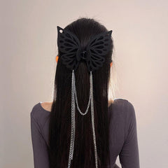 Butterfly Tassel Hair Claw Clip Strong Hold Grip Thick Hair Accessories