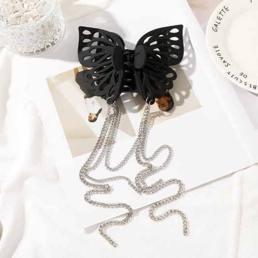 Butterfly Tassel Hair Claw Clip Strong Hold Grip Thick Hair Accessories