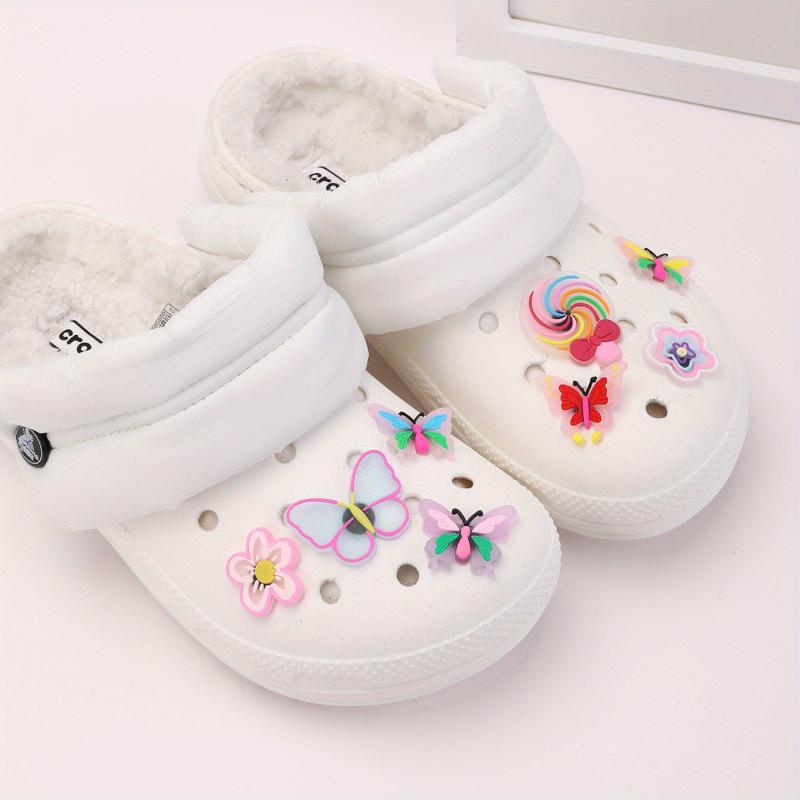 15pcs Butterfly Flower Shoe Charms Pack Sweet Shoe Decorations