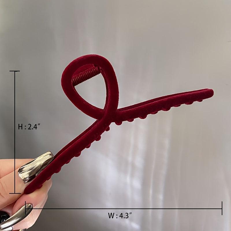Solid Plush Hair Clip Women's Hair Accessories