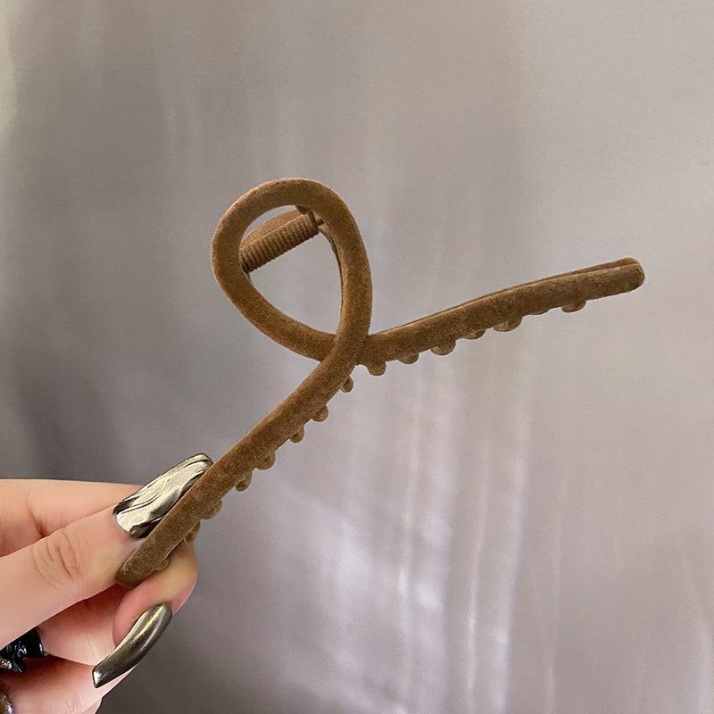 Solid Plush Hair Clip Women's Hair Accessories