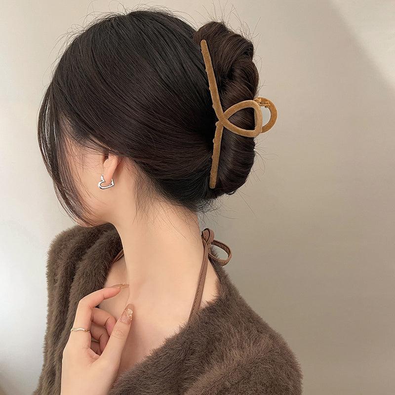 Solid Plush Hair Clip Women's Hair Accessories