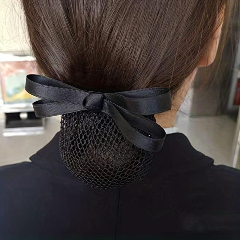 Women's Bow Hair Clip Hair Bun Ponytail Clip Nurse Lady Dance Work Headdress