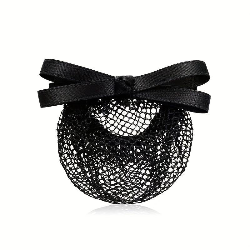 Women's Bow Hair Clip Hair Bun Ponytail Clip Nurse Lady Dance Work Headdress