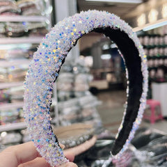 Colorful Star Sequin Headband Glitter Hair Band for Women Girls